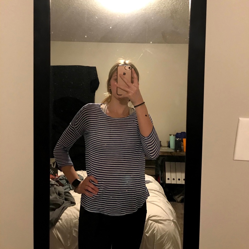 Old navy blue striped shirt